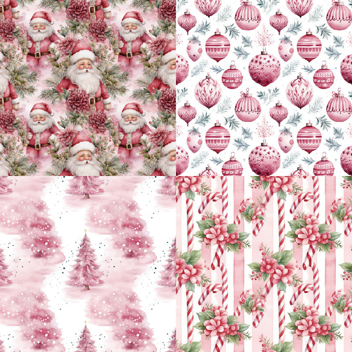 Kokorosa 24PCS 6" Rosy Yuletide Scrapbook & Cardstock Paper