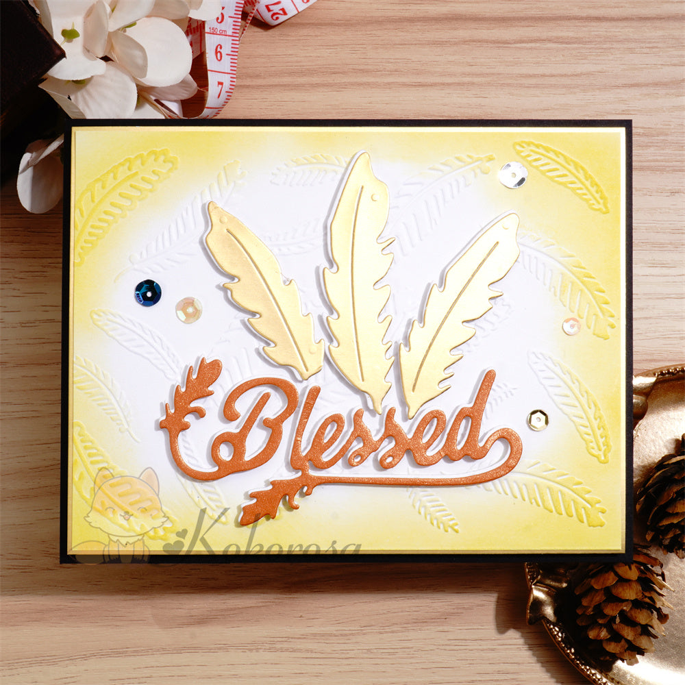 Kokorosa Metal Cutting Dies with 'Blessed' Feather