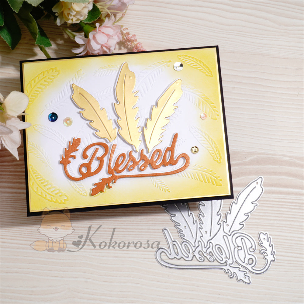 Kokorosa Metal Cutting Dies with 'Blessed' Feather