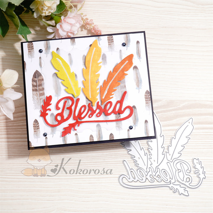 Kokorosa Metal Cutting Dies with 'Blessed' Feather