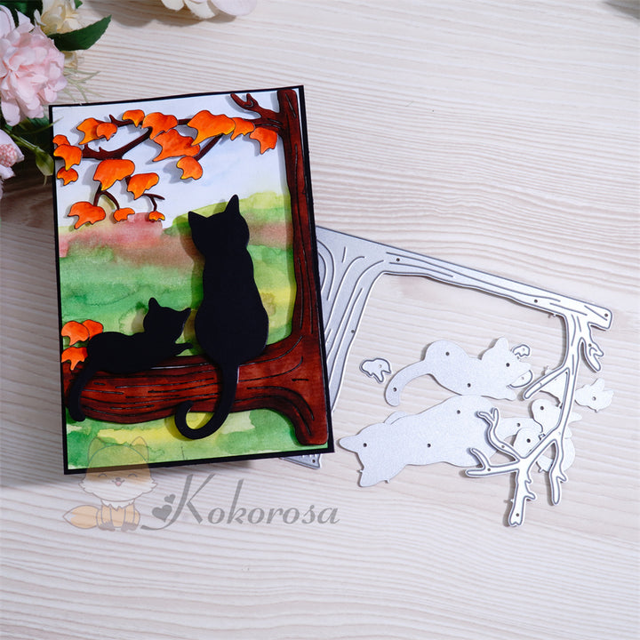 Kokorosa Metal Cutting Dies with Cats on the Tree