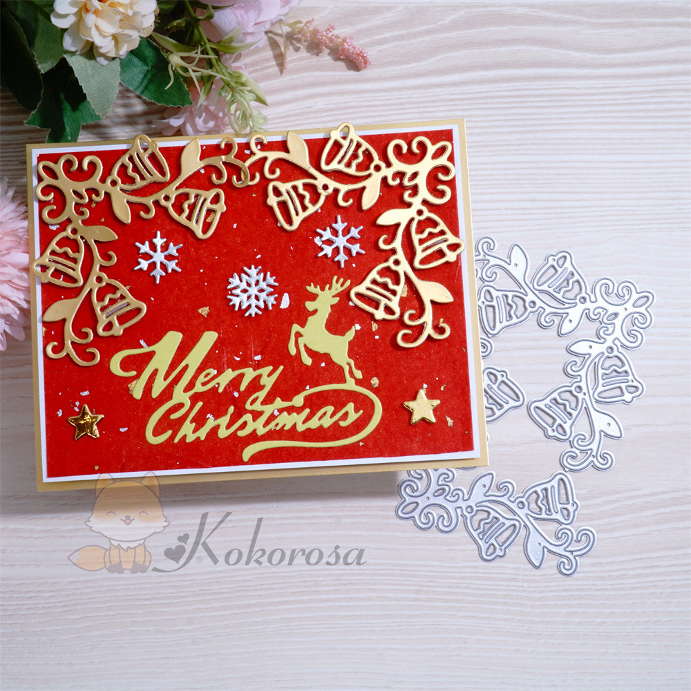 Kokorosa Metal Cutting Dies with Christmas Bell Border