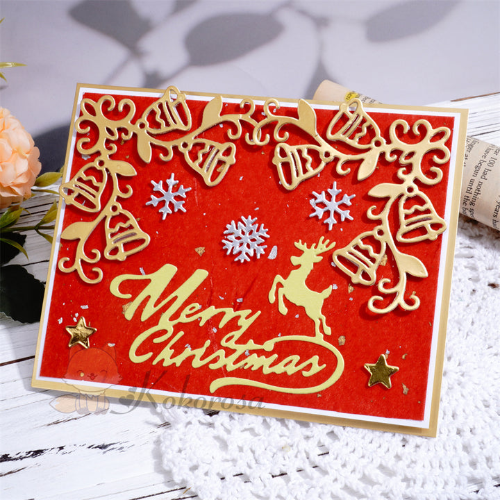 Kokorosa Metal Cutting Dies with Christmas Bell Border