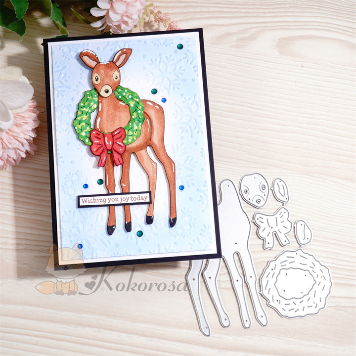 Kokorosa Metal Cutting Dies with Christmas Deer