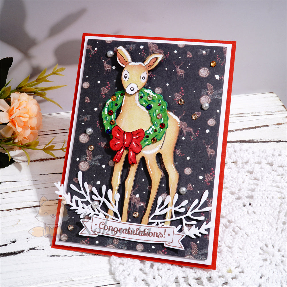 Kokorosa Metal Cutting Dies with Christmas Deer