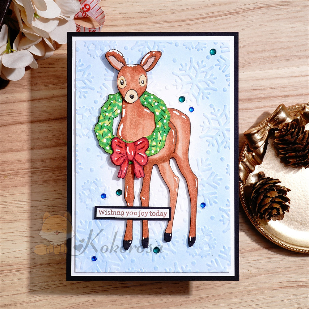 Kokorosa Metal Cutting Dies with Christmas Deer