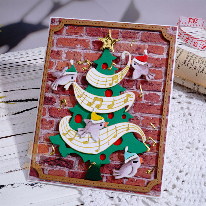 Kokorosa Metal Cutting Dies with Christmas Tree flying Note