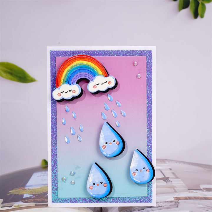 Kokorosa Metal Cutting Dies with Flag, Cake, Cloud, Raindrop, Rainbow, Balloons Set