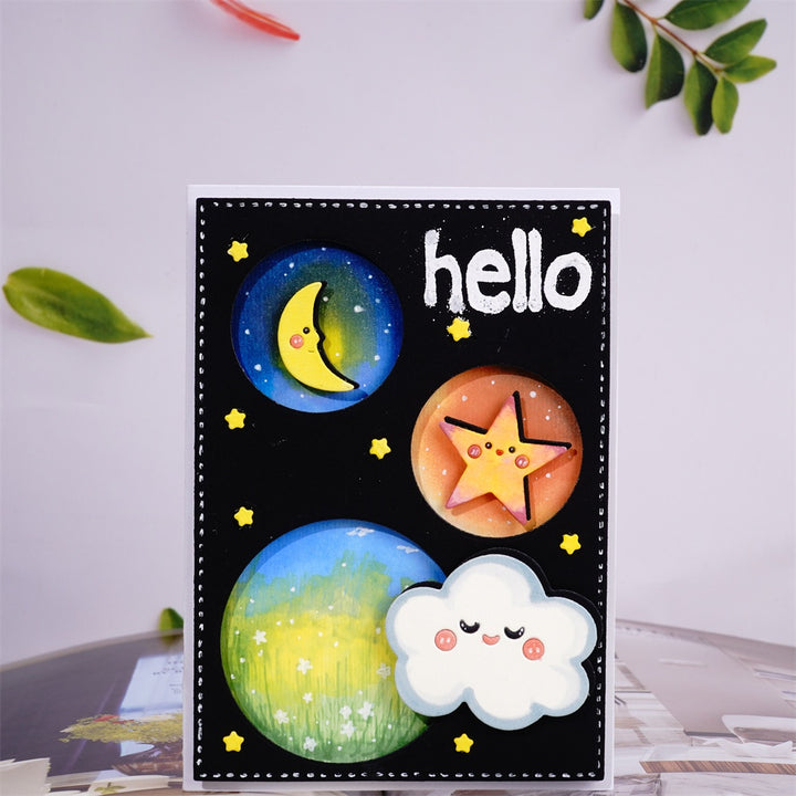 Kokorosa Metal Cutting Dies with Flag, Cake, Cloud, Raindrop, Rainbow, Balloons Set