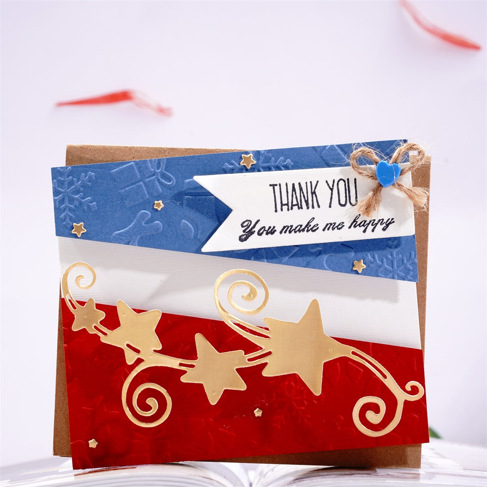 Kokorosa Metal Cutting Dies with Rose and Shooting Star