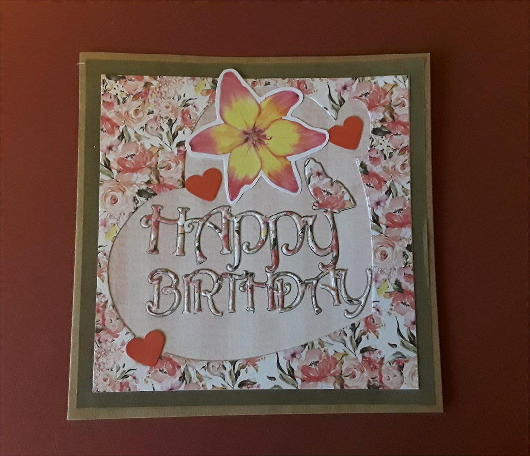 Kokorosa Metal Cutting Dies With Happy Birthday Heart Border