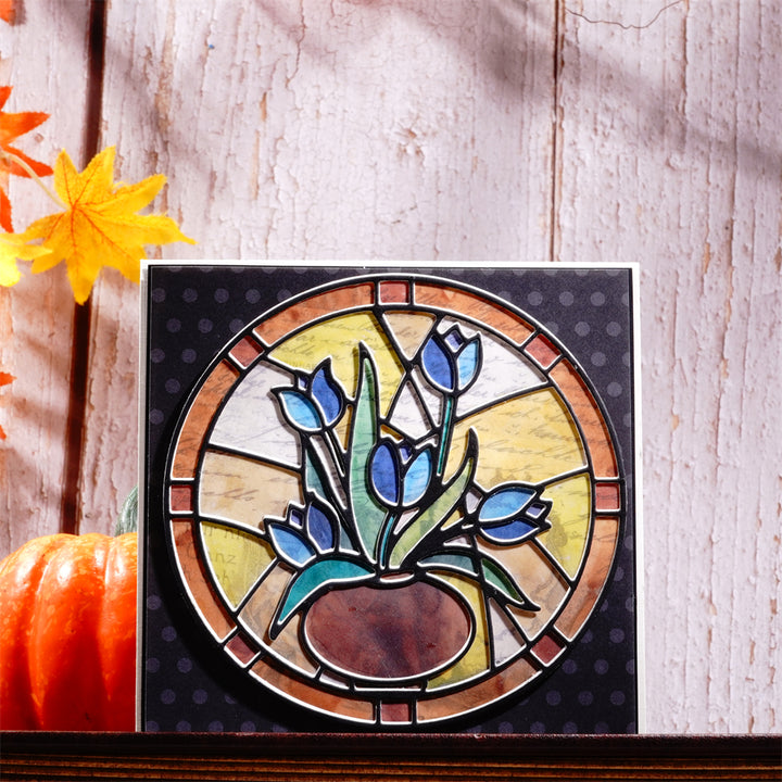 Kokorosa Metal Cutting Dies with Flower in the Circle