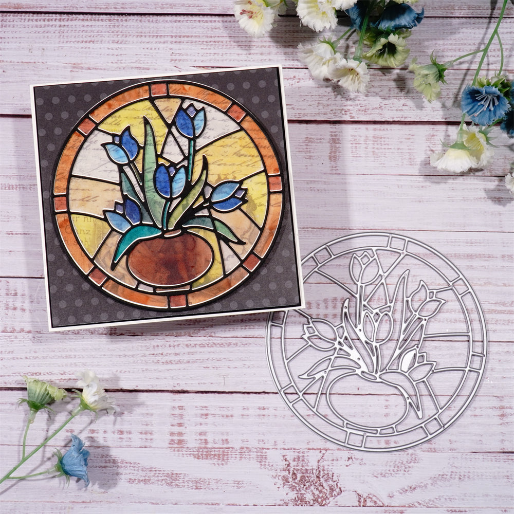 Kokorosa Metal Cutting Dies with Flower in the Circle