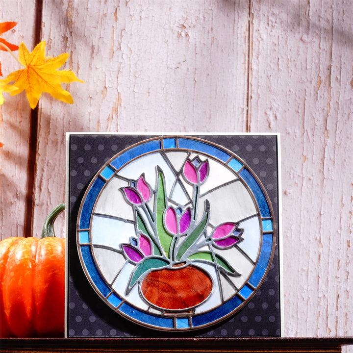 Kokorosa Metal Cutting Dies with Flower in the Circle