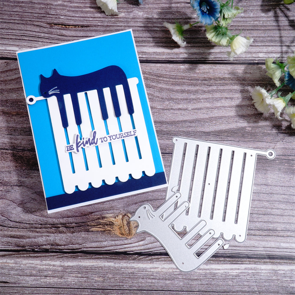 Kokorosa Metal Cutting Dies with Cat and Fence