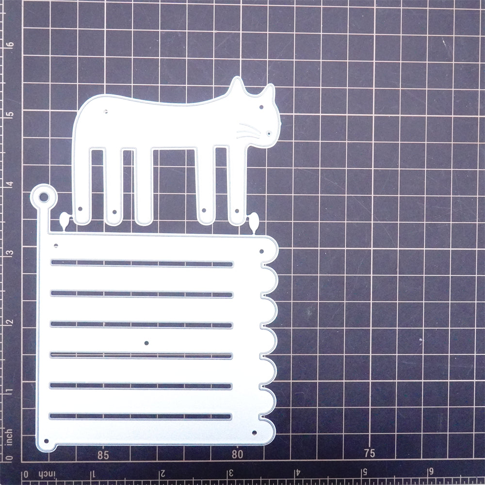 Kokorosa Metal Cutting Dies with Cat and Fence