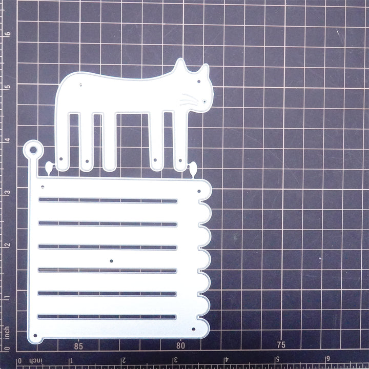 Kokorosa Metal Cutting Dies with Cat and Fence