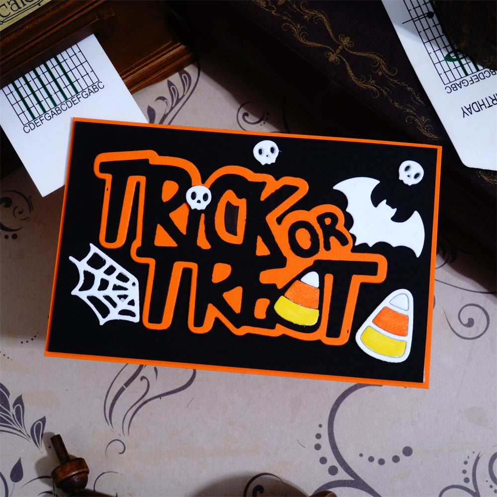 Kokorosa Metal Cutting Dies with Halloween Trick and Treat Word