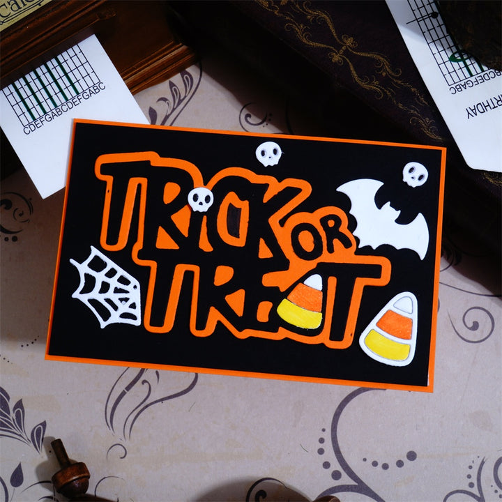Kokorosa Metal Cutting Dies with Halloween Trick and Treat Word