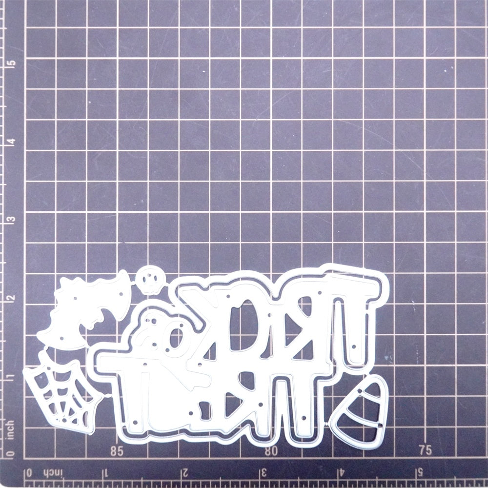 Kokorosa Metal Cutting Dies with Halloween Trick and Treat Word