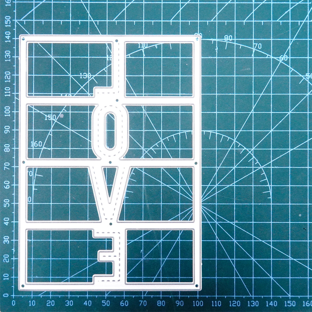 Kokorosa Metal Cutting Dies with Love Background Board