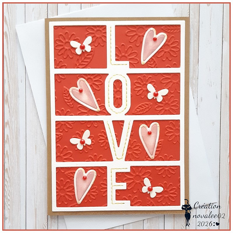 Kokorosa Metal Cutting Dies with Love Background Board