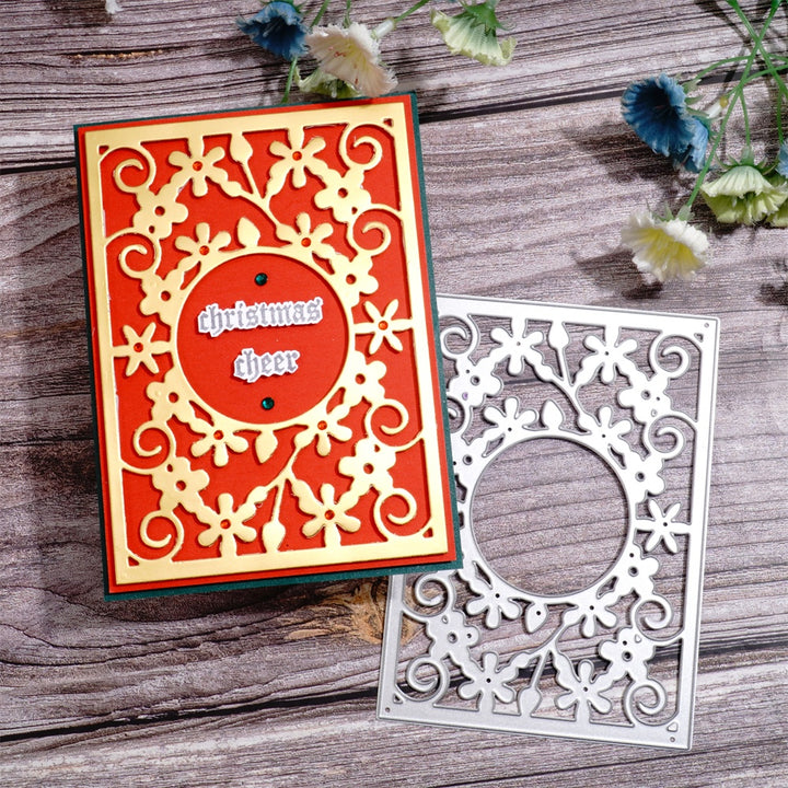 Kokorosa Metal Cutting Dies with Flowers Mirror Background Board
