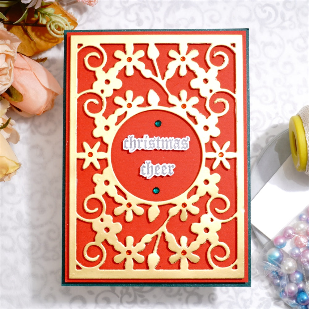 Kokorosa Metal Cutting Dies with Flowers Mirror Background Board