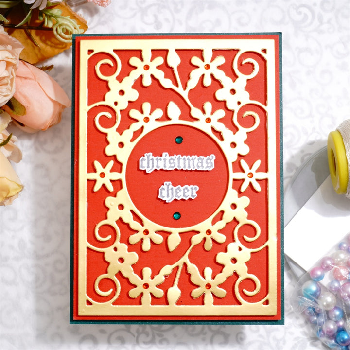 Kokorosa Metal Cutting Dies with Flowers Mirror Background Board