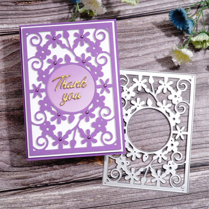 Kokorosa Metal Cutting Dies with Flowers Mirror Background Board