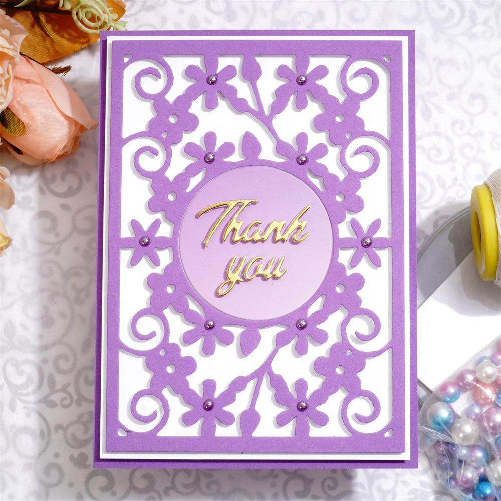 Kokorosa Metal Cutting Dies with Flowers Mirror Background Board