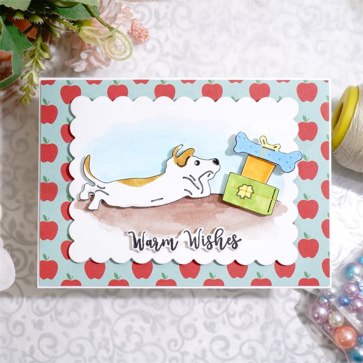 Kokorosa Metal Cutting Dies with Puppy and Gift Box