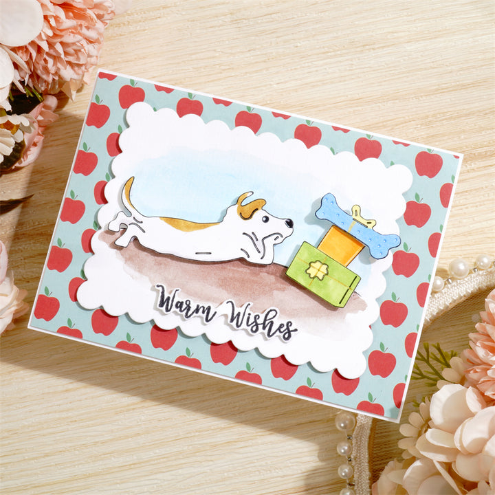 Kokorosa Metal Cutting Dies with Puppy and Gift Box