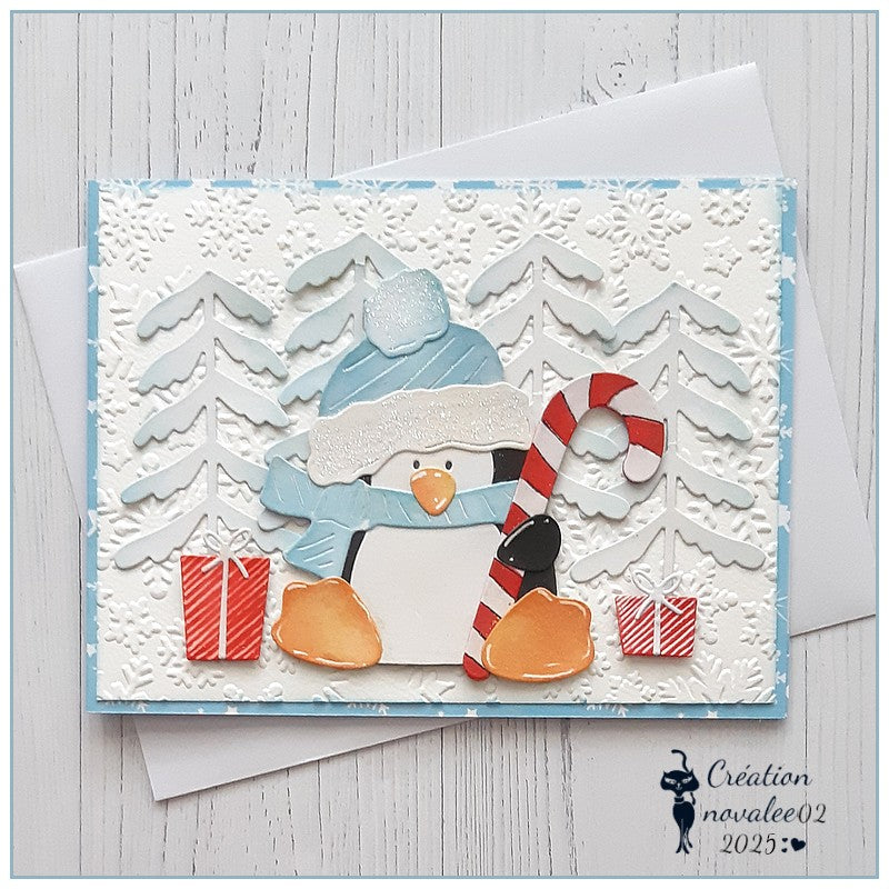 Kokorosa Metal Cutting Dies with Christmas Penguin