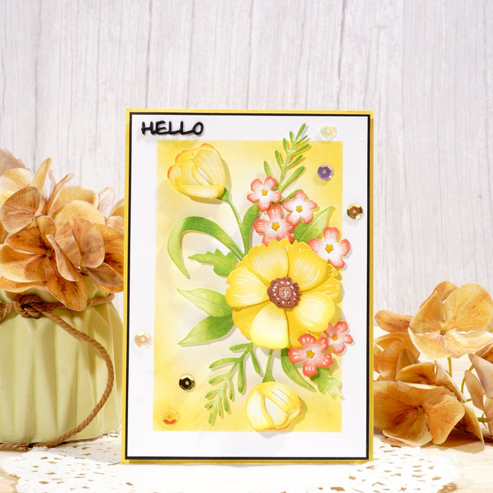 Kokorosa Metal Cutting Dies with Flower and Leaves