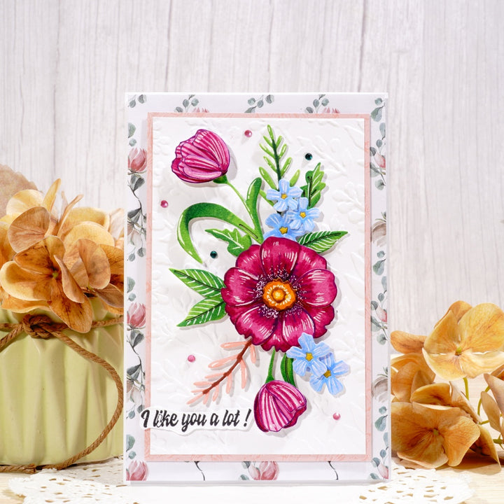 Kokorosa Metal Cutting Dies with Flower and Leaves