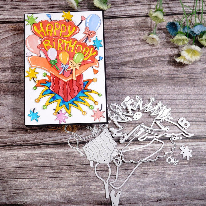 Kokorosa Metal Cutting Dies with Happy Birthday Surprise Box