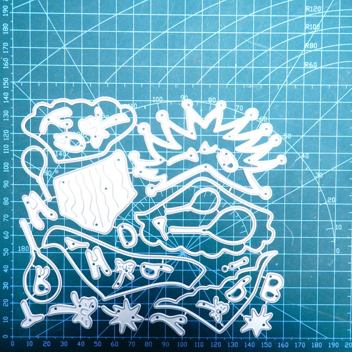 Kokorosa Metal Cutting Dies with Happy Birthday Surprise Box
