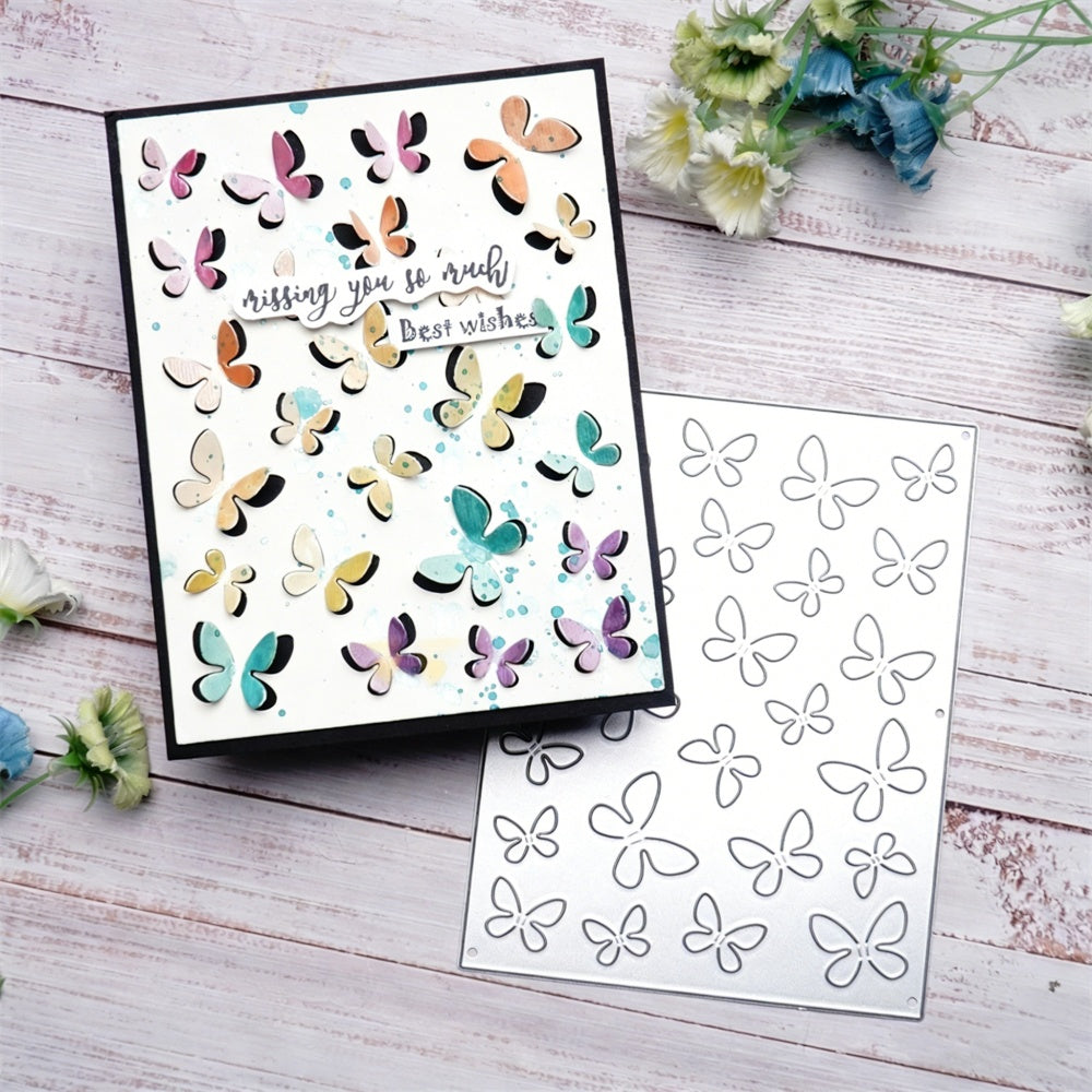 Kokorosa Metal Cutting Dies with Little Butterfly Background Board