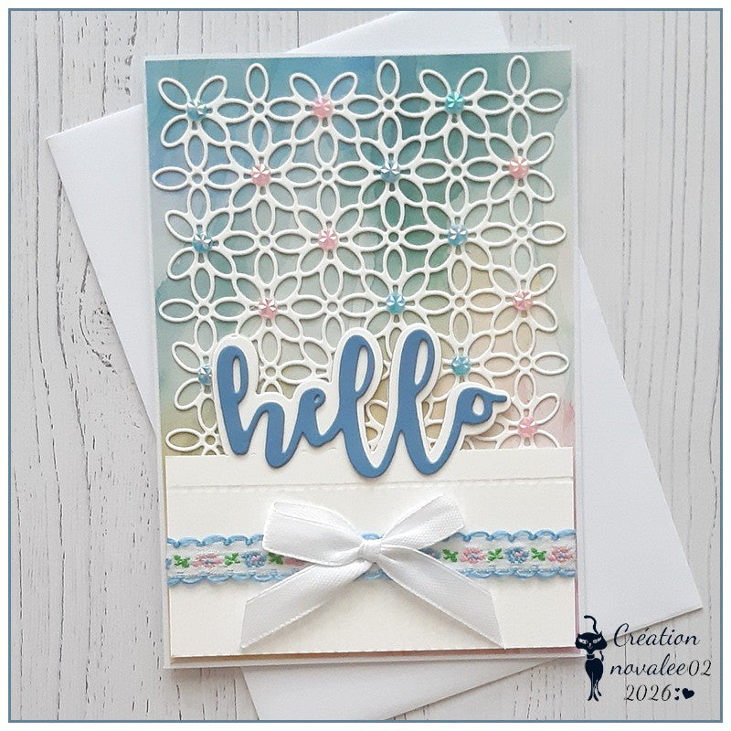 Kokorosa Metal Cutting Dies with Flowers Background