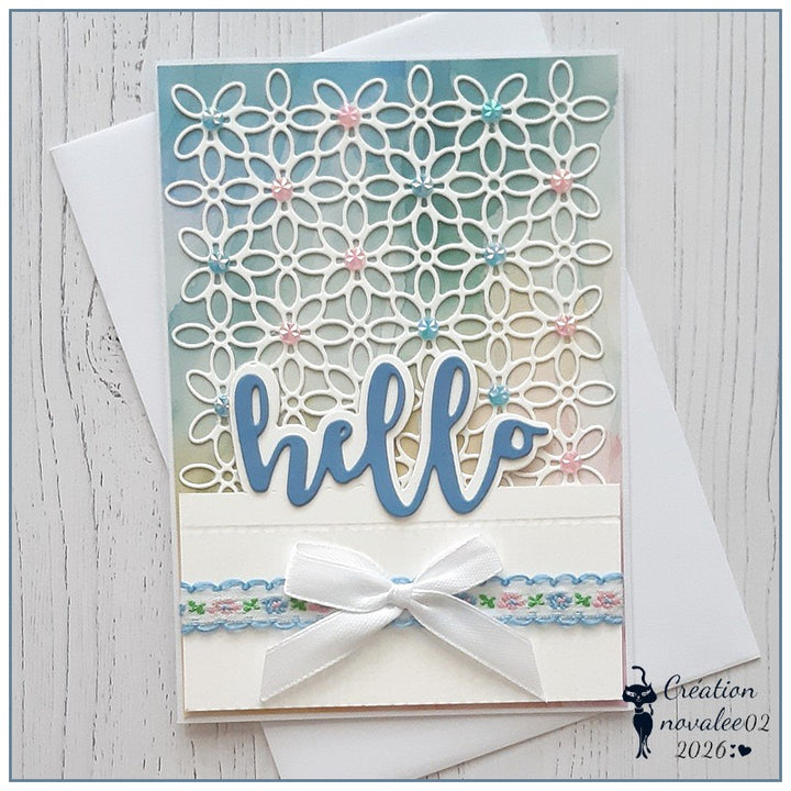 Kokorosa Metal Cutting Dies with Flowers Background