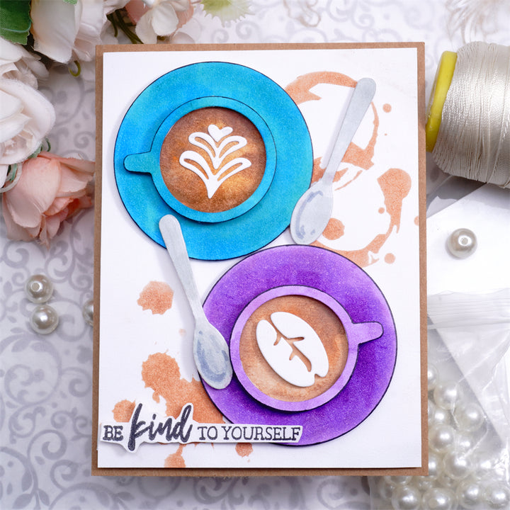Kokorosa Metal Cutting Dies With Coffee Cup