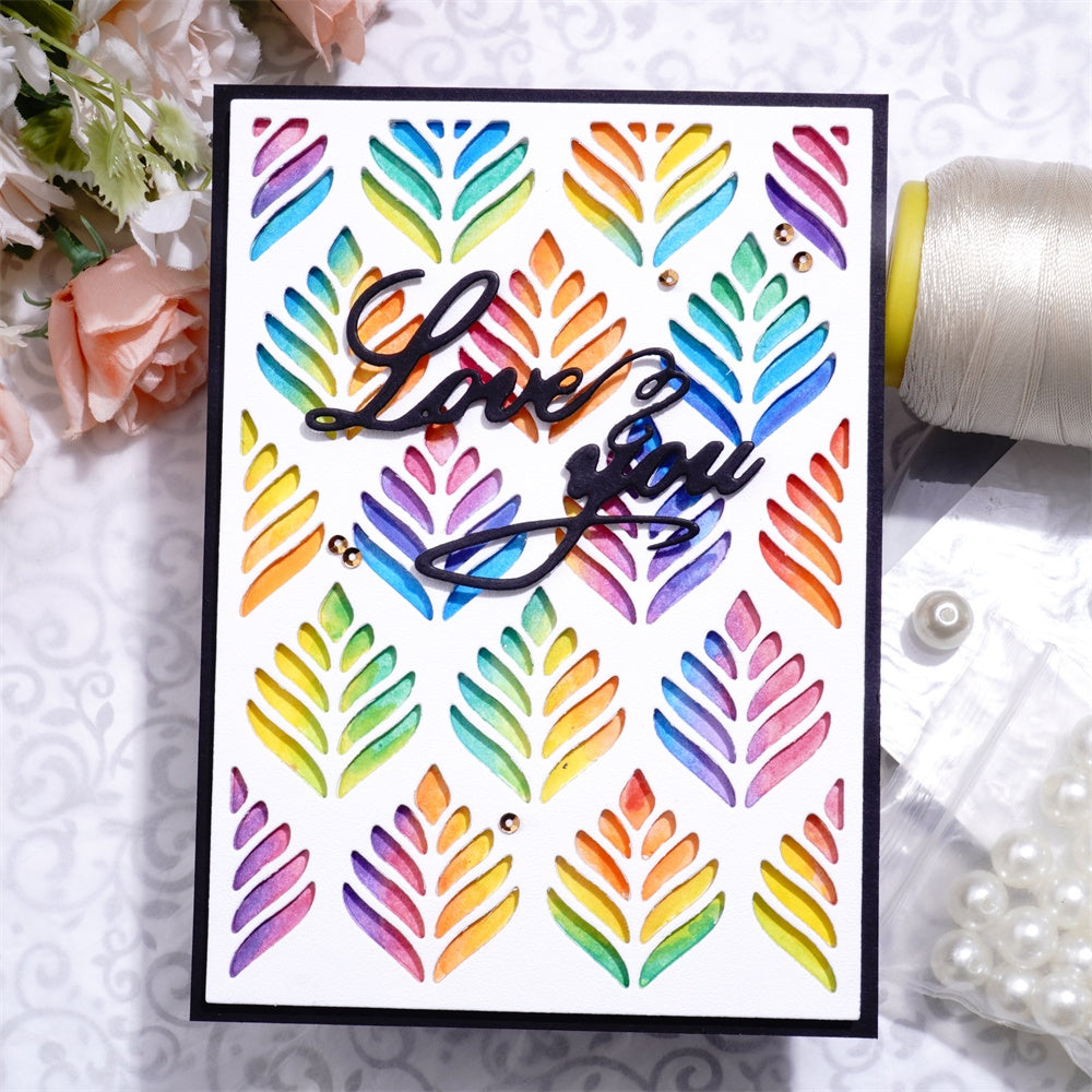 Kokorosa Metal Cutting Dies with Leaves Background Board