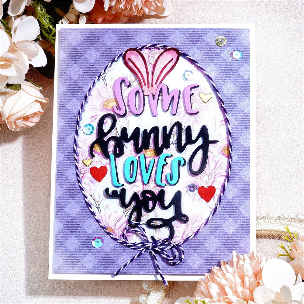 Kokorosa Metal Cutting Dies with Some bunny love you Word