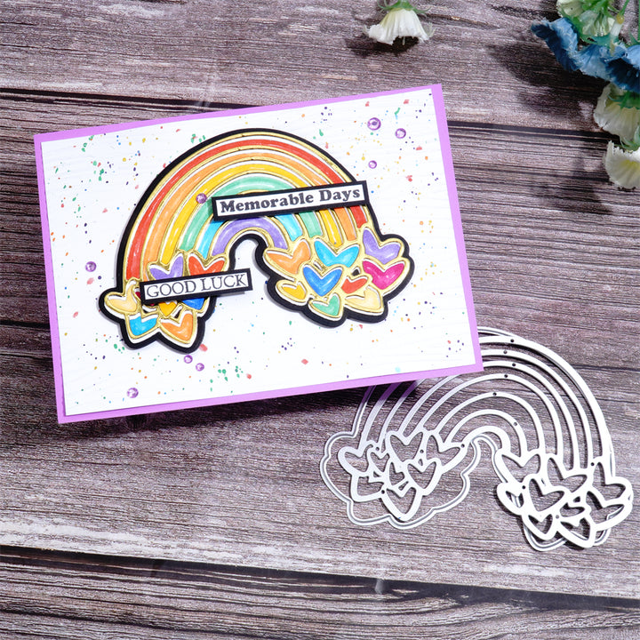 Kokorosa Metal Cutting Dies with Rainbow Hearts