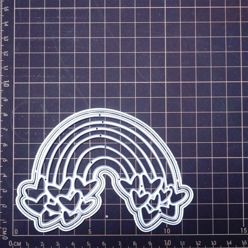 Kokorosa Metal Cutting Dies with Rainbow Hearts
