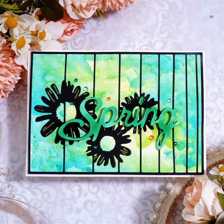 Kokorosa Metal Cutting Dies with 3Pcs Sunflower Background Board