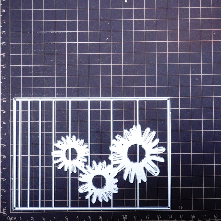 Kokorosa Metal Cutting Dies with 3Pcs Sunflower Background Board