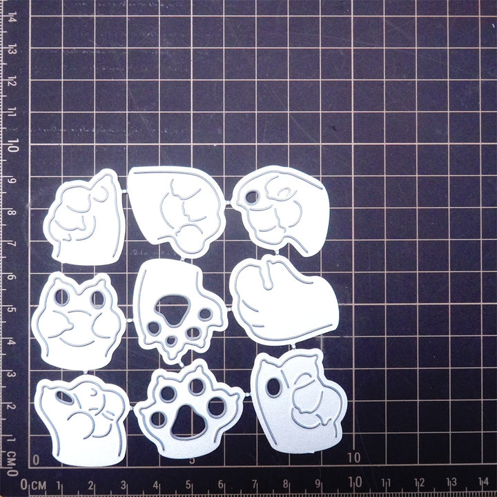 Kokorosa Metal Cutting Dies with Cat Paws in Various Poses
