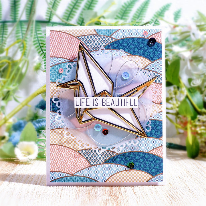 Kokorosa Metal Cutting Dies with Paper Crane